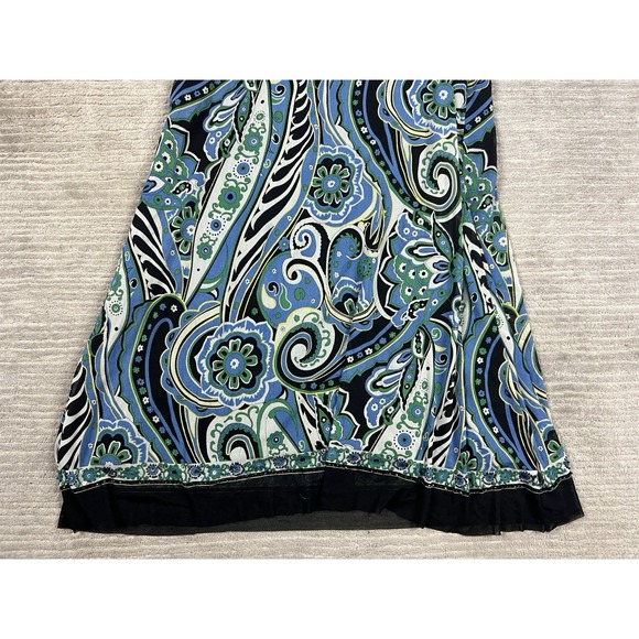 Mix It Dress Womens 14 Multicolor Sleeveless Maxi Lined Nylon Beaded‎ NWT - Picture 9 of 13